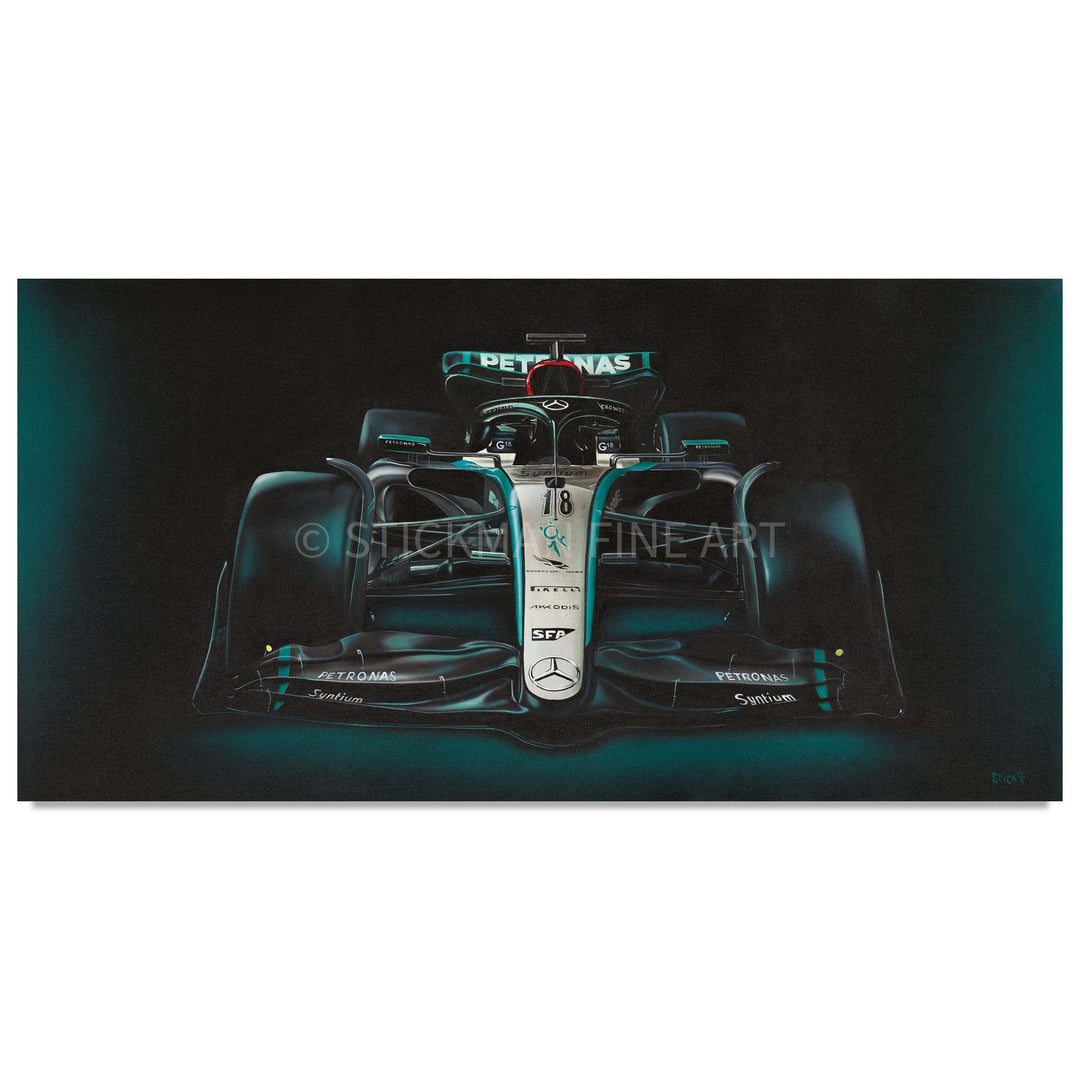 Stickman Reluctantly Crouched (Formula 1) Original