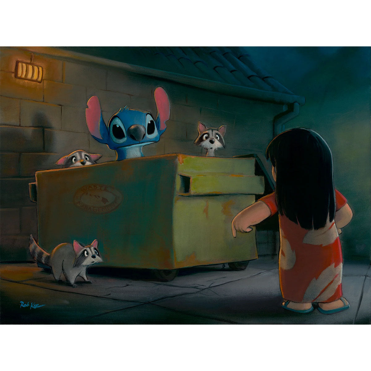 Rob Kaz Disney Diving Limited Edition Canvas Giclee