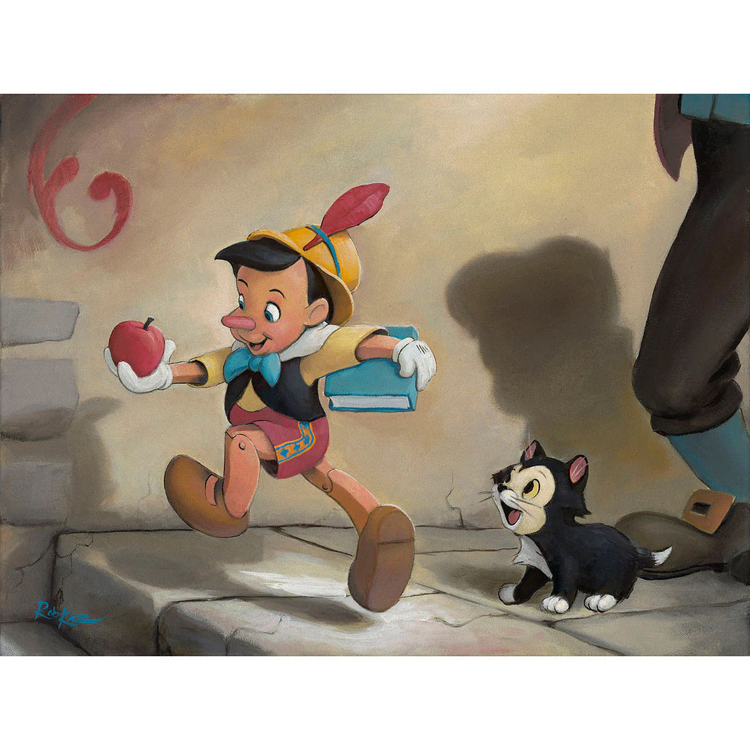 Rob Kaz Disney Off to School Limited Edition Canvas Giclee