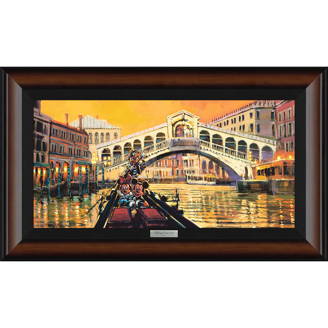 Rodel Gonzalez Disney Lights on the Venice Canal Limited Edition Canvas Giclee