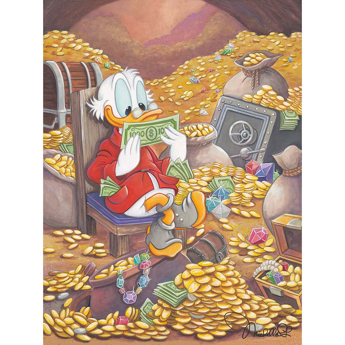 Michelle St. Laurent Disney Scrooge's Happy Place Limited Edition Canvas Giclee