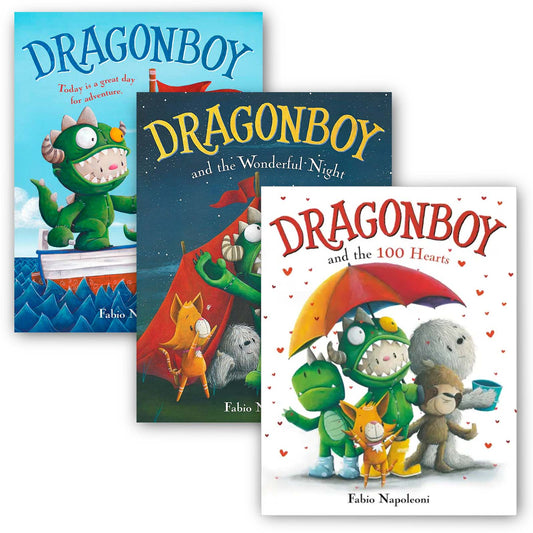 Fabio Napoleoni AUTOGRAPHED Set of 3 Dragonboy Books Book