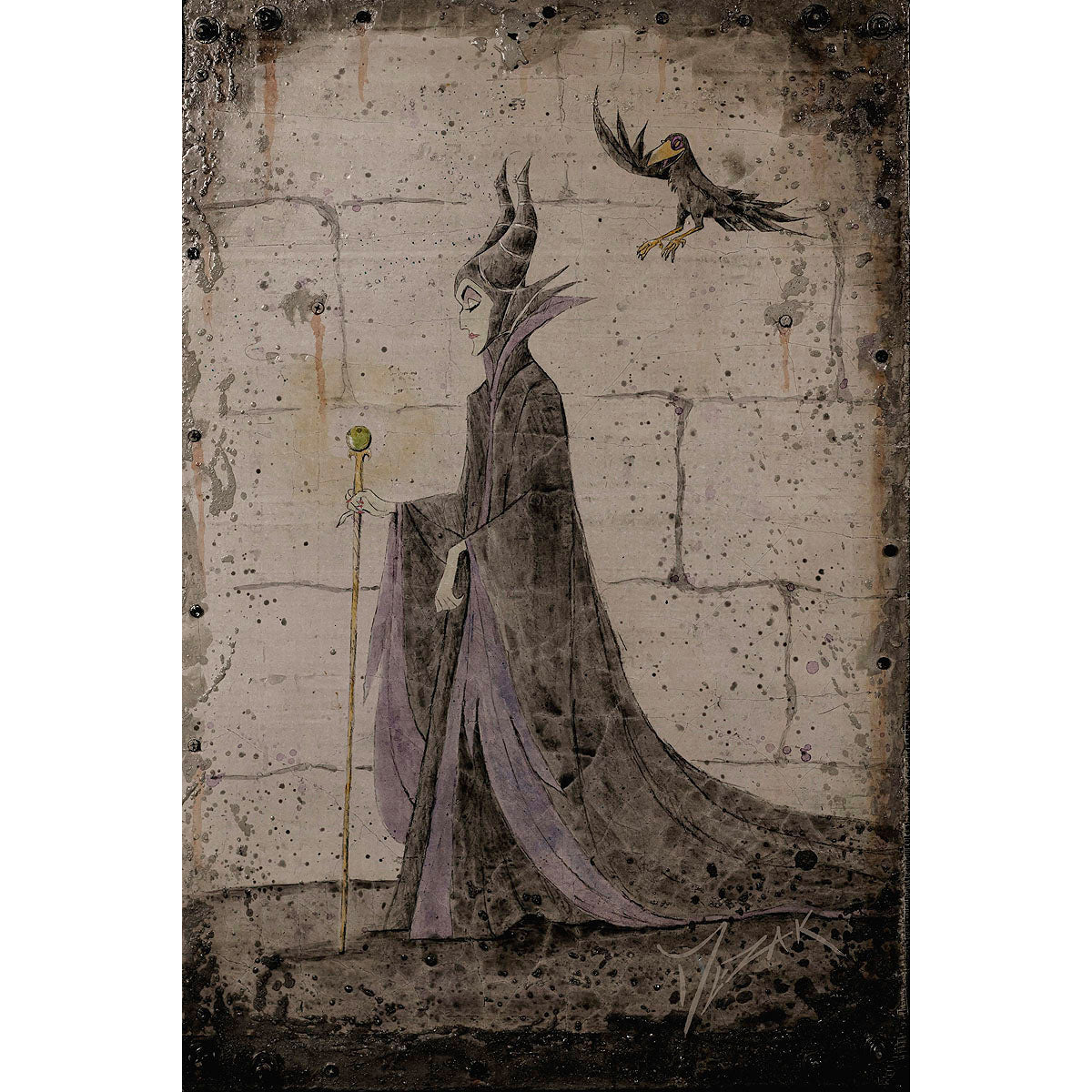 Trevor Mezak Disney Sinister Stroll Limited Edition Canvas Giclee