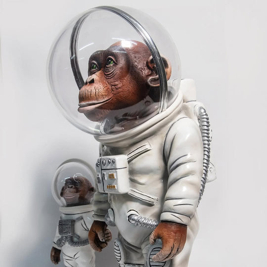 Carlos and Albert SpaceChimps - Father & Son Sculpture