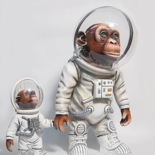 Carlos and Albert SpaceChimps - Father & Son Sculpture