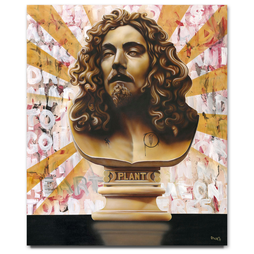Stickman "The Golden God (Robert Plant) Limited Edition Canvas Giclee
