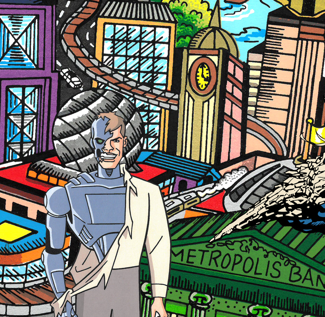 Charles Fazzino Superman Saves the Day 3D Limited Edition Silkscreen on Paper