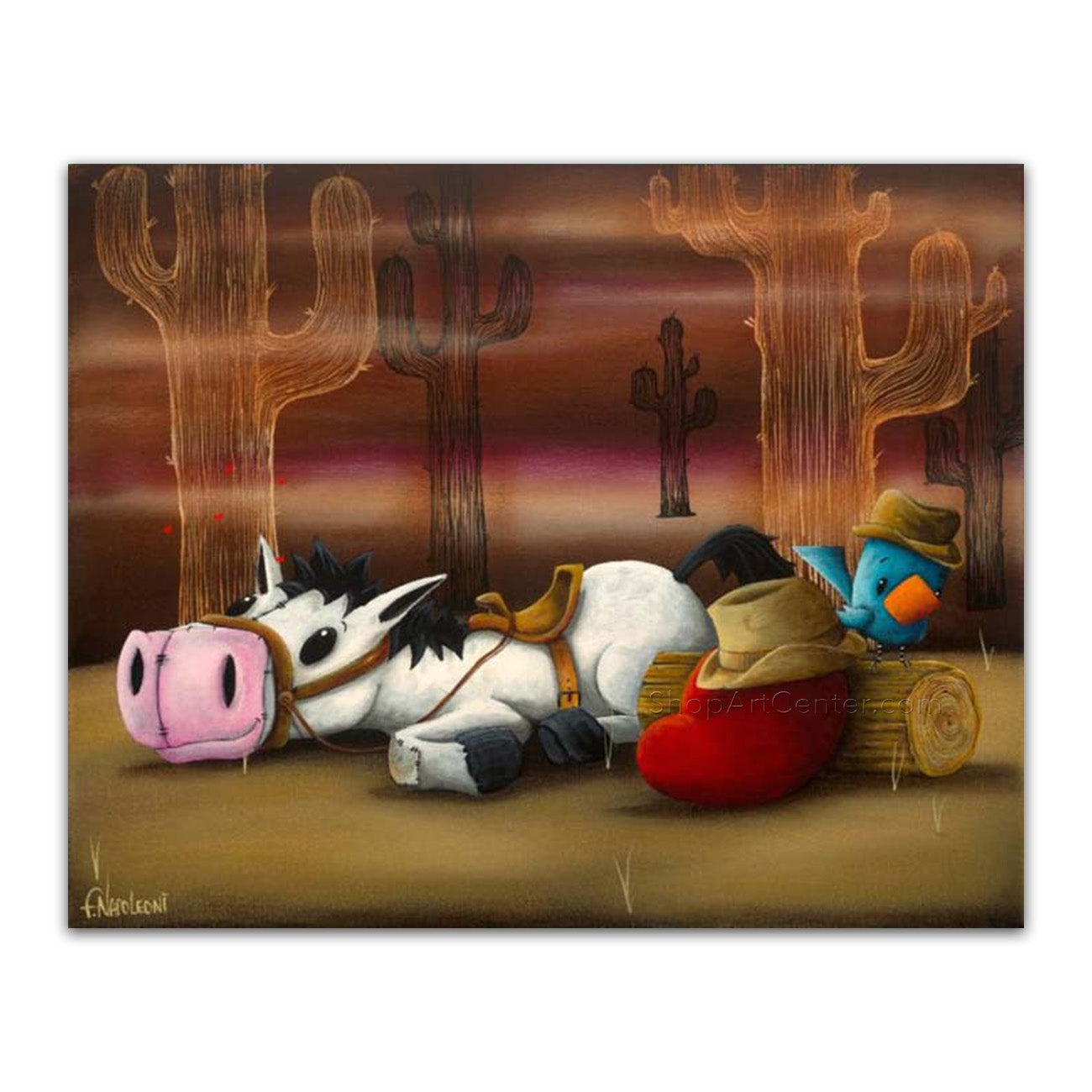 Fabio Napoleoni "Sweet Little Cowboy Dreamer" Limited Edition Canvas Giclee