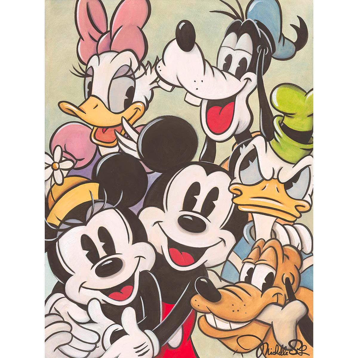 Michelle St. Laurent Disney "The Fabulous Six!" Limited Edition Canvas Giclee
