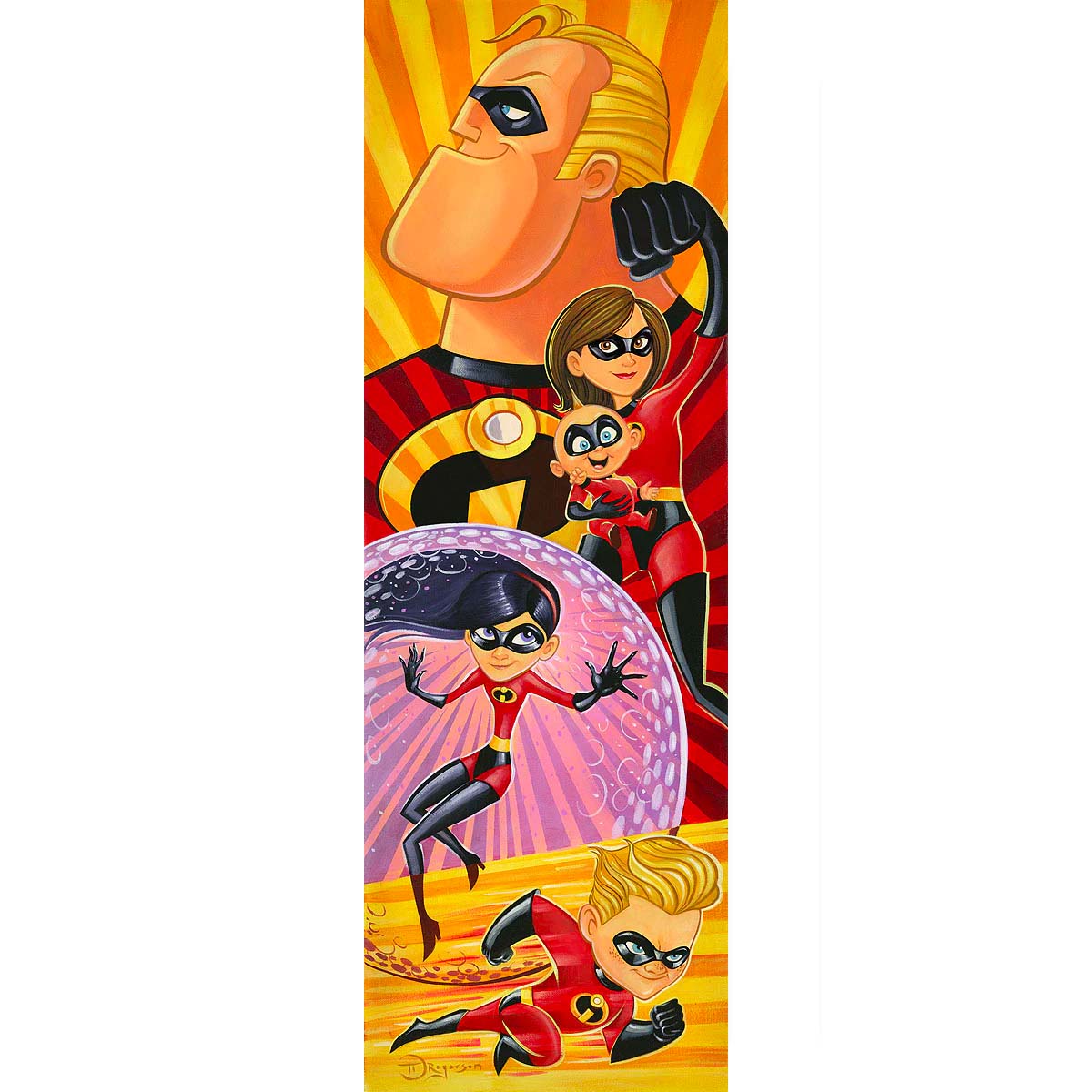 Tim Rogerson Disney "Incredibles to the Rescue" Limited Edition Canvas Giclee