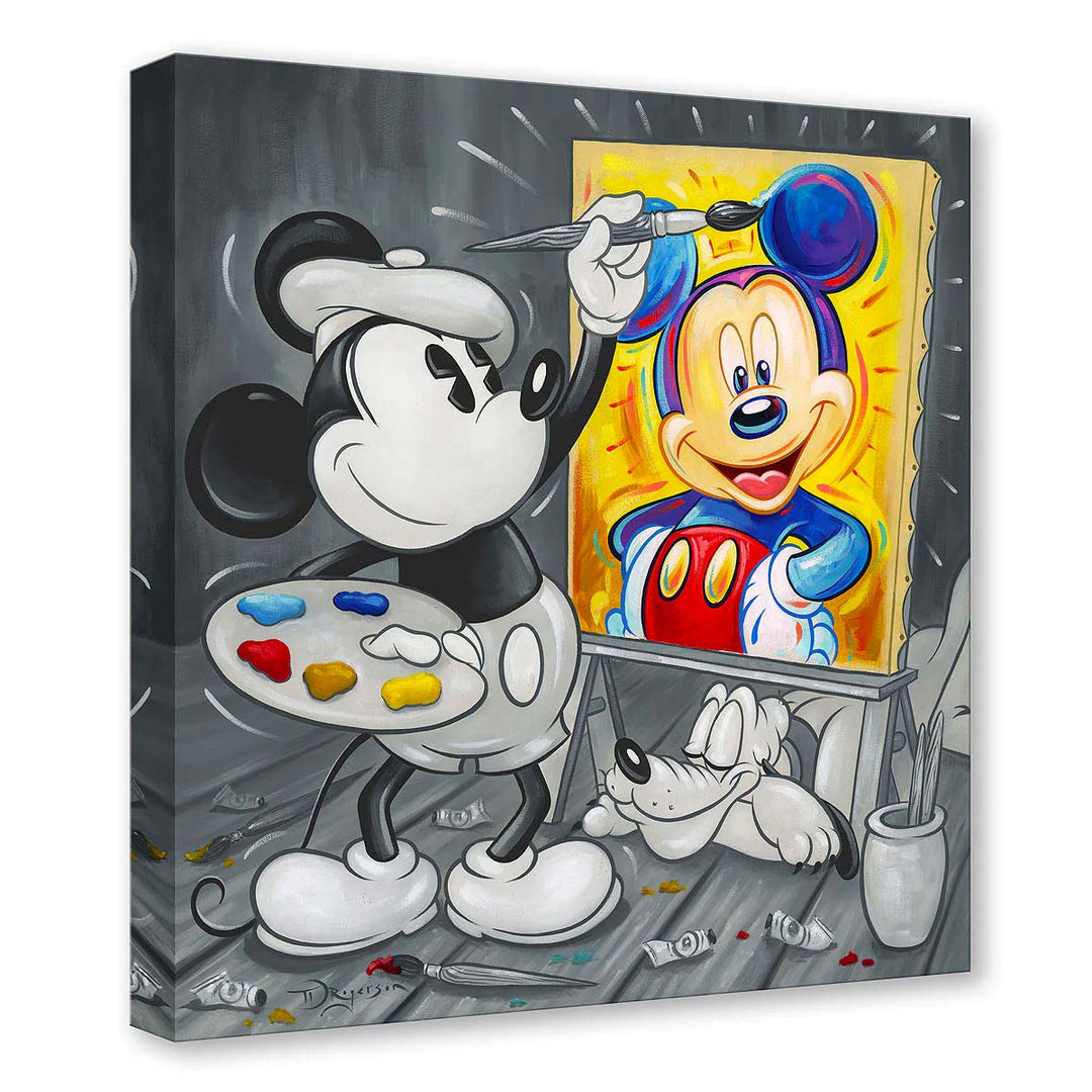 Tim Rogerson Disney "Mickey Paints Mickey" Limited Edition Canvas Giclee