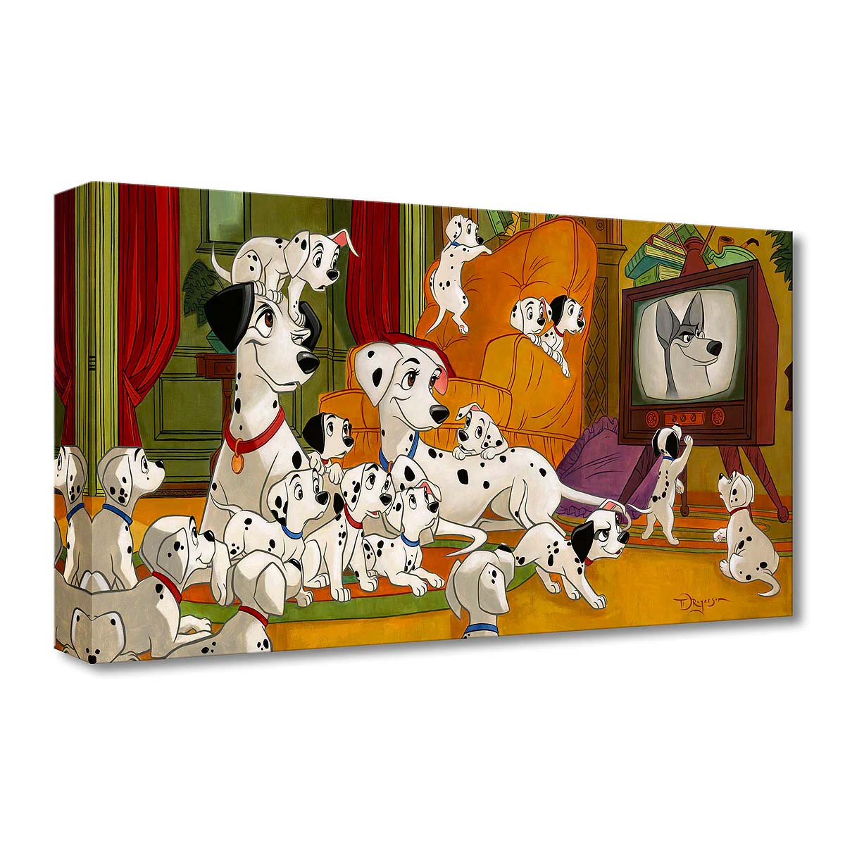 Tim Rogerson Disney Movie Night Limited Edition Canvas Giclee