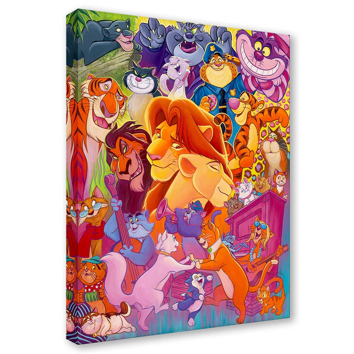Tim Rogerson Disney So Many Disney Cats Limited Edition Canvas Giclee