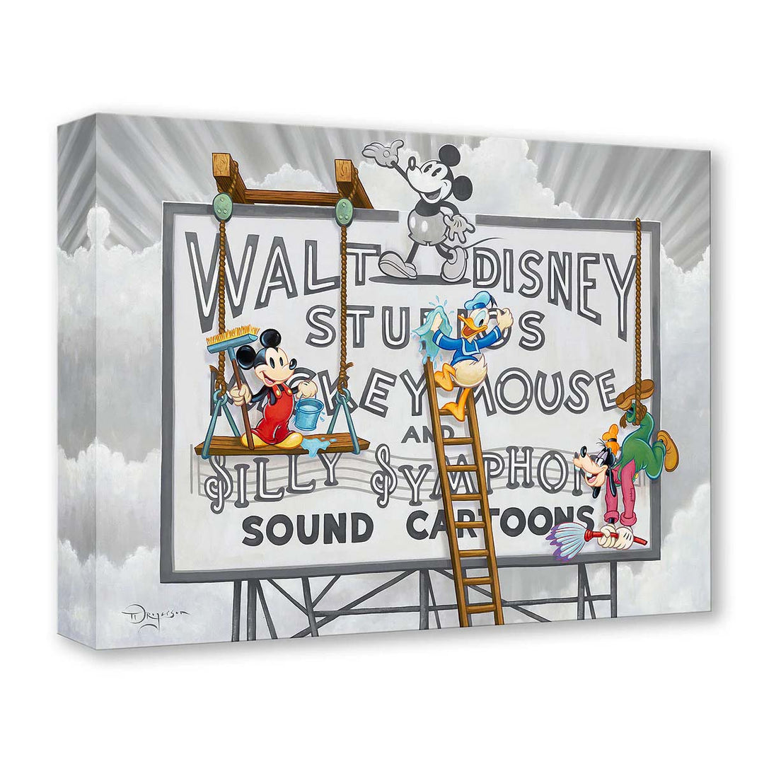 Tim Rogerson Disney Studio Sign Cleaners Limited Edition Canvas Giclee