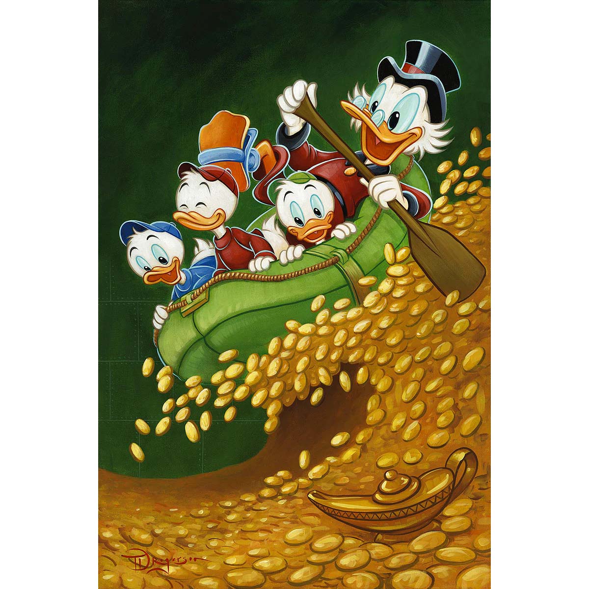 Tim Rogerson Disney Uncle Scrooge's Wild Ride Limited Edition Canvas Giclee