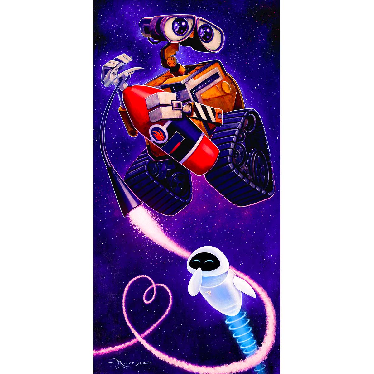 Tim Rogerson Disney Wall•E and Eve Limited Edition Canvas Giclee
