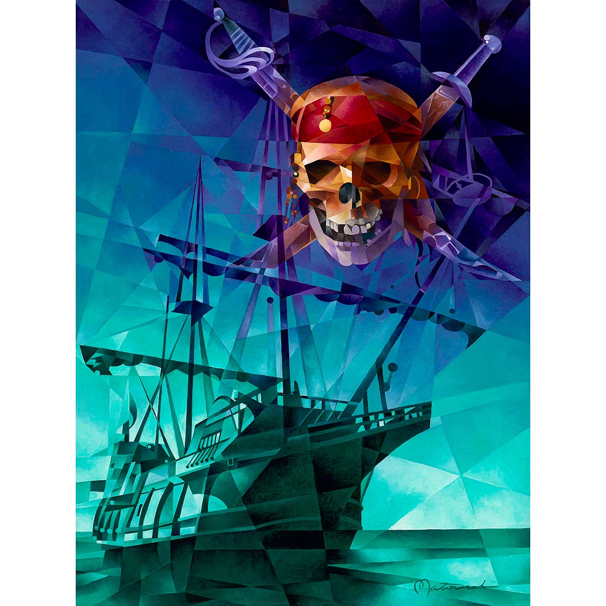 Tom Matousek Disney The Black Pearl Limited Edition Canvas Giclee