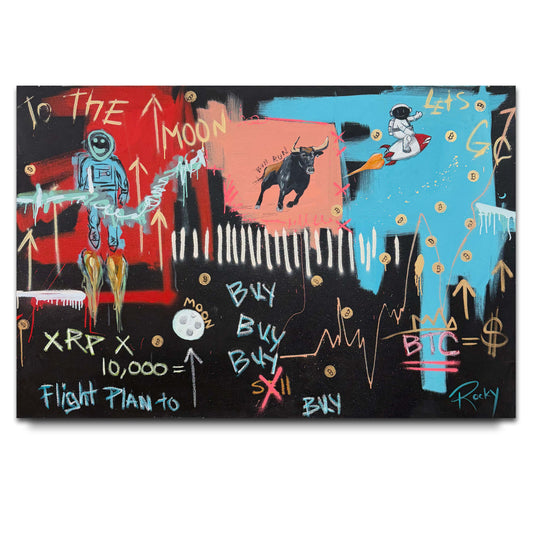 Rocky Asbury "To The Moon" Original Canvas