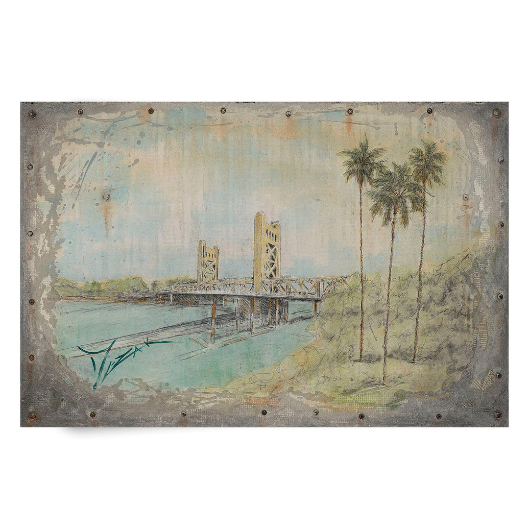 Trevor Mezak Disney Tower Bridge (Treasure) Limited Edition Canvas Giclee