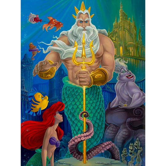 Jared Franco Disney Triton's Kingdom Limited Edition Canvas Giclee