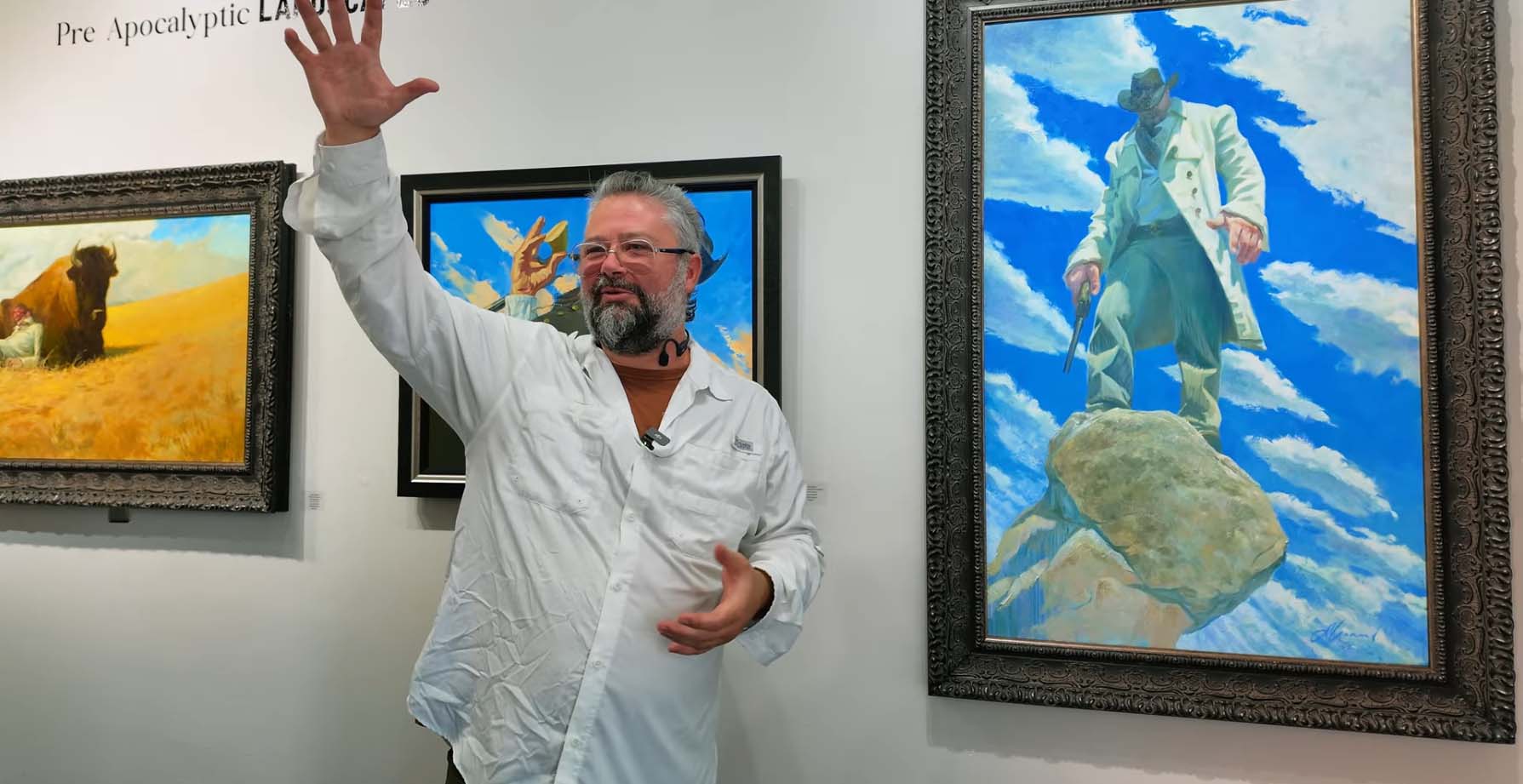 Load video: Video of Gabe Leonard talking about Cowboy Western Art