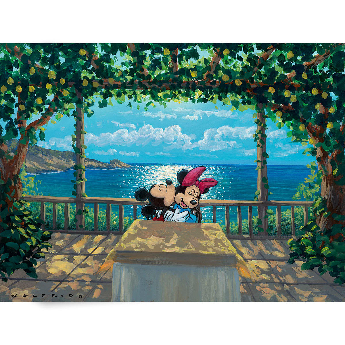 Walfrido Garcia Disney Lunch Under the Lemon Tree Limited Edition Canvas Giclee