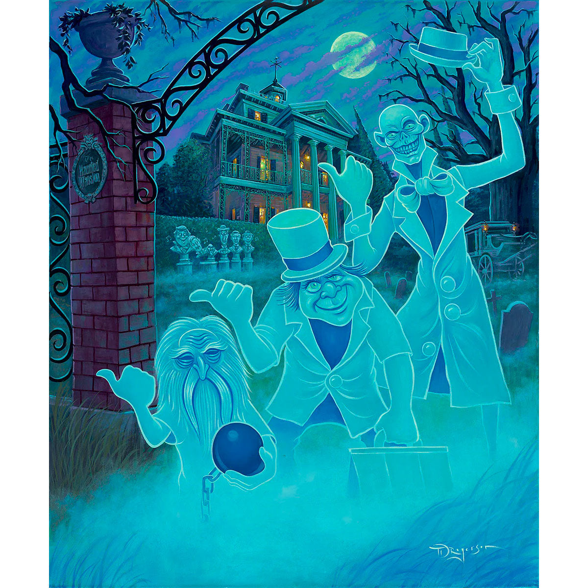 Tim Rogerson Disney Welcome Foolish Mortals Limited Edition Canvas Giclee