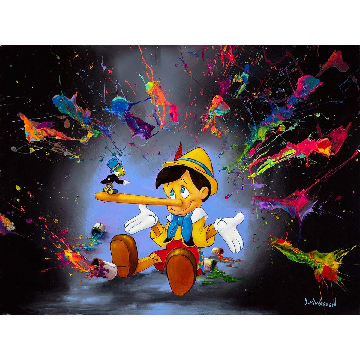 Jim Warren Disney "Who Spilled the Paint?" Limited Edition Canvas Giclee
