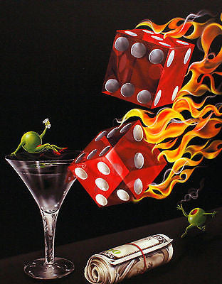 Michael Godard Shoot the Wad Limited Edition Canvas Giclee