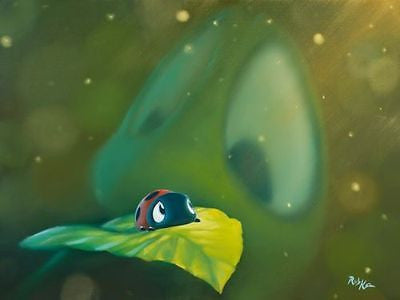Rob Kaz Bugging Red Canvas Giclee