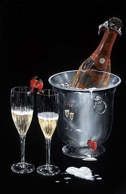 Michael Godard Champagne Kiss Limited Edition Canvas Giclee