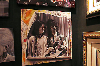 Stickman No Colors Anymore, I Want Them to Turn Black (Mick and Keith) Limited Edition Canvas Giclee