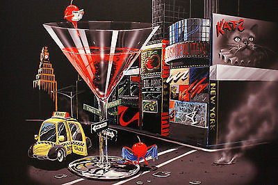 Michael Godard Cherry Cosmo Limited Edition Canvas Giclee