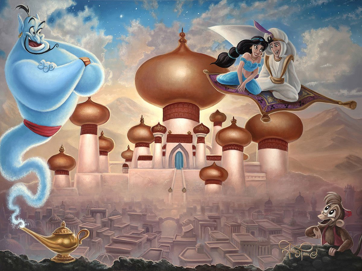 Jared Franco Disney A Whole New World Limited Edition Canvas Giclee