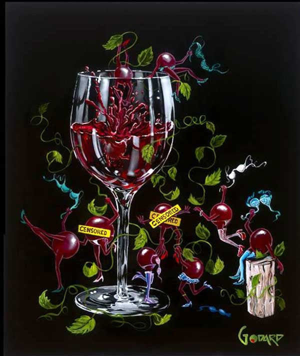 Michael Godard "Grapes Gone Wild" Limited Edition Canvas Giclee