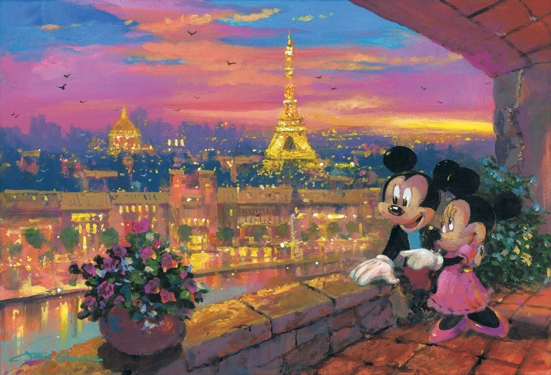 James Coleman Disney A Paris Sunset Limited Edition Canvas Giclee
