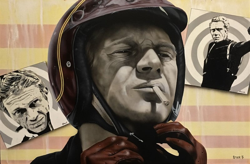Stickman All I Need is a Fast Machine (Steve McQueen) Limited Edition Canvas Giclee