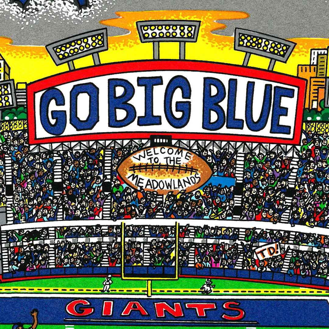 Charles Fazzino Go Big Blue 3D Limited Edition Mixed-Media on Paper