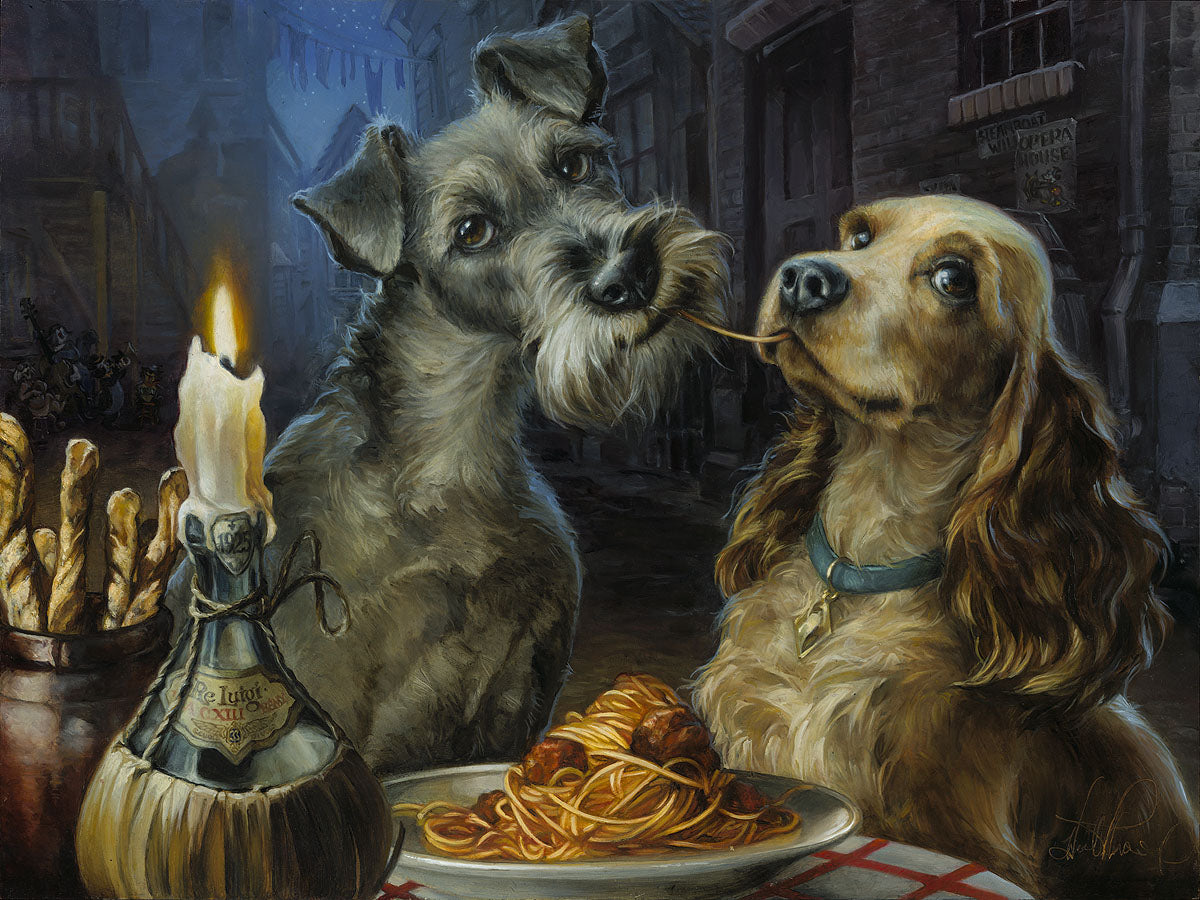 Heather Edwards Disney "Bella Notte" Limited Edition Canvas Giclee
