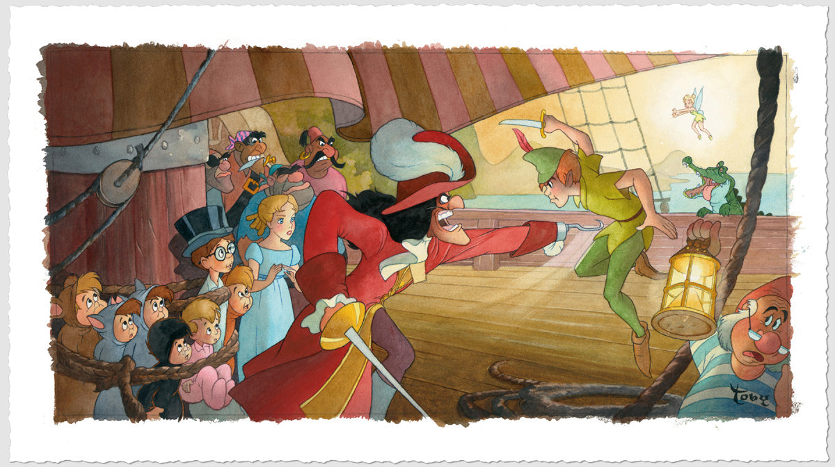 Toby Bluth Disney Blast You, Pan! Limited Edition Paper Giclee