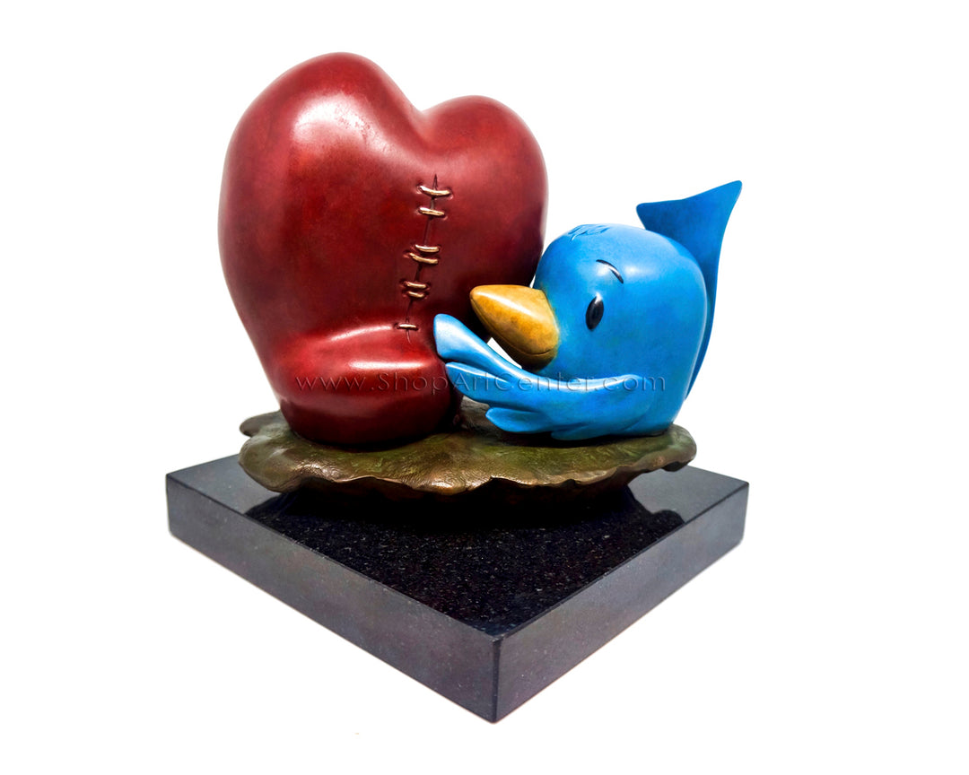Fabio Napoleoni Blu Loves You Bronze Statue