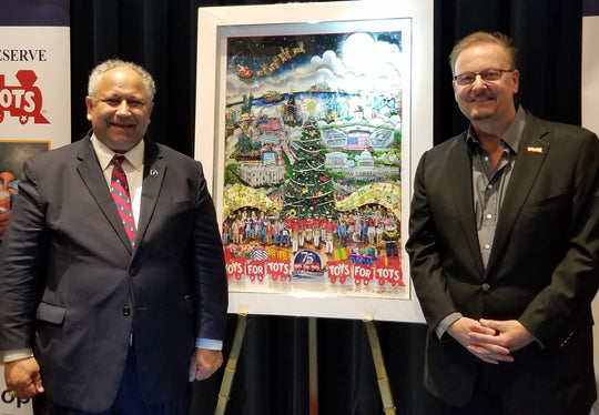 Charles Fazzino 75 Years of Toys for Tots 3D Limited Edition Mixed-Media on Paper