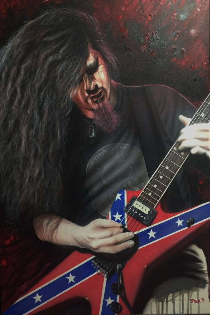 Stickman Can You Hear the Violins Playin Your Song (Dimebag Darrel) Limited Edition Canvas Giclee