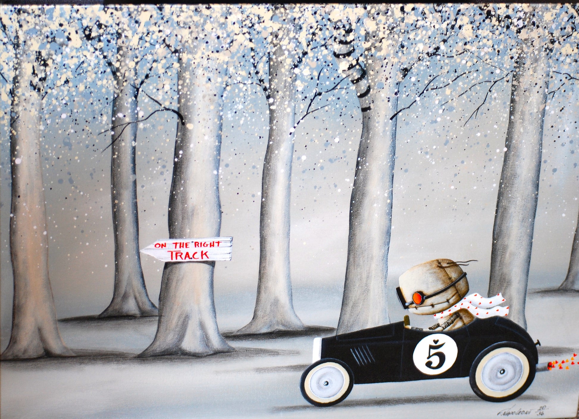 Fabio Napoleoni "On the Right Track" Limited Edition Canvas Giclee