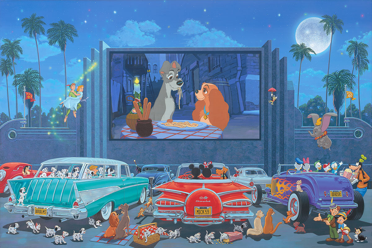 Manuel Hernandez Disney A Night at the Movies Limited Edition Canvas Giclee