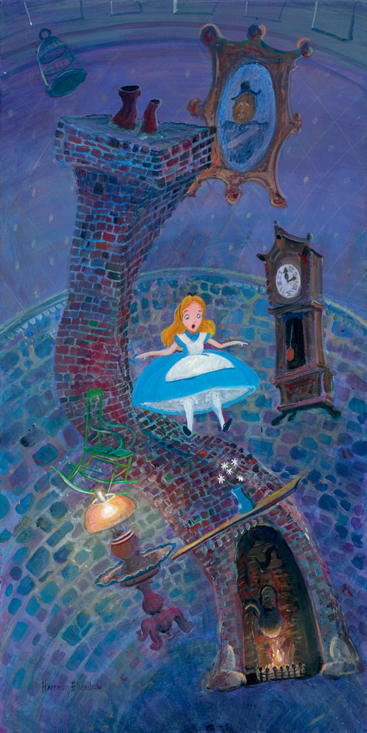 Harrison Ellenshaw Disney "Alice Floating Into Wonderland" Limited Edition Canvas Giclee