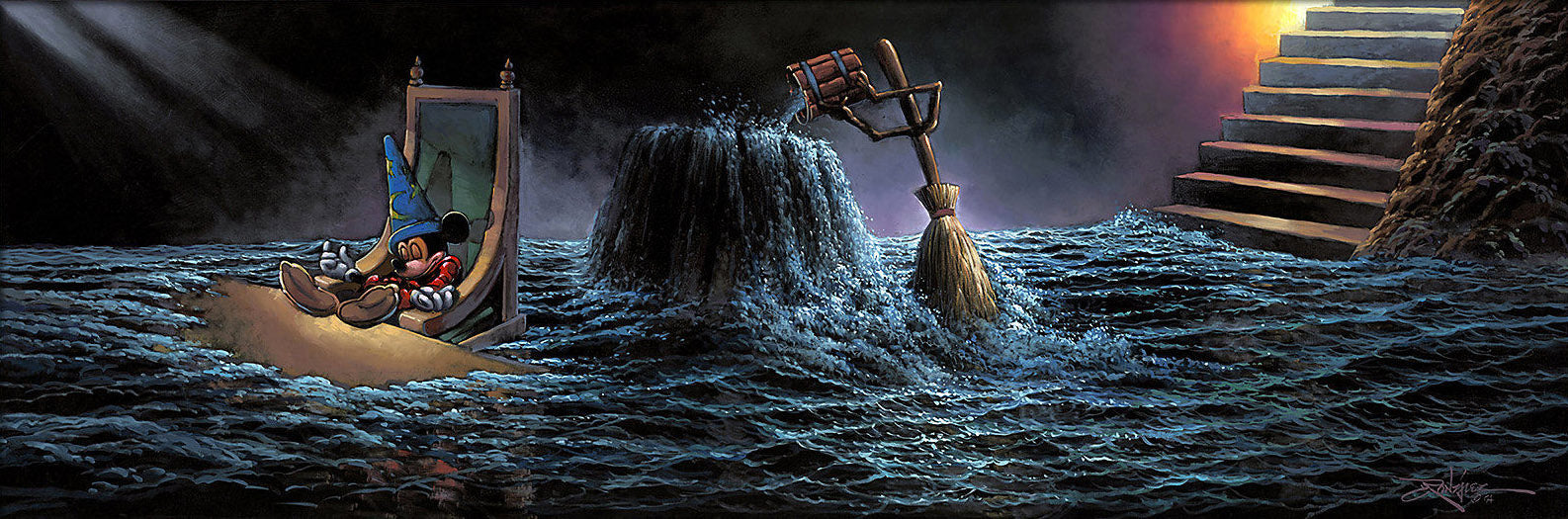 Rodel Gonzalez Disney As the Apprentice Sleeps Limited Edition Canvas Giclee
