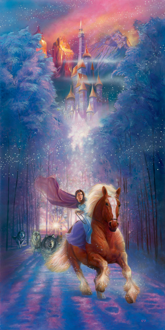 John Rowe Disney "Belle's Search" Limited Edition Canvas Giclee