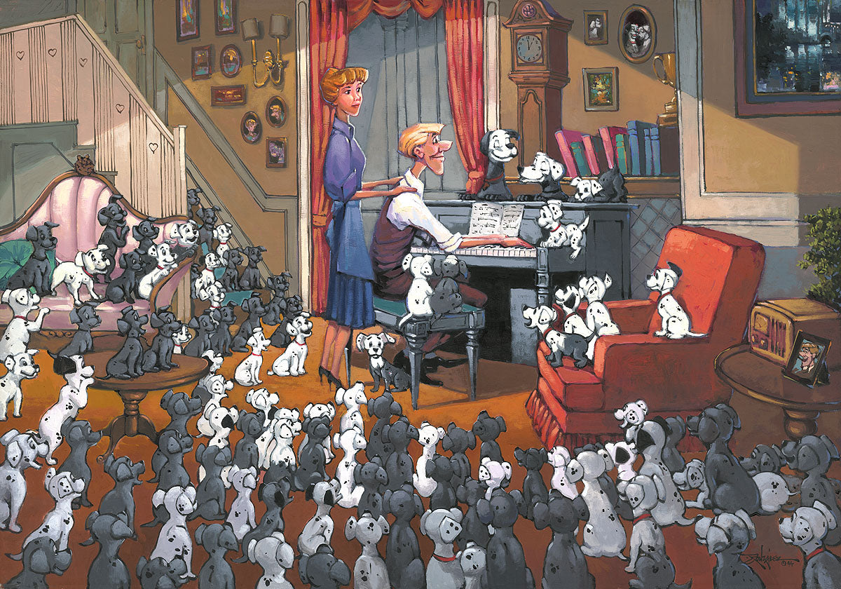 Rodel Gonzalez Disney Family Gathering Limited Edition Canvas Giclee