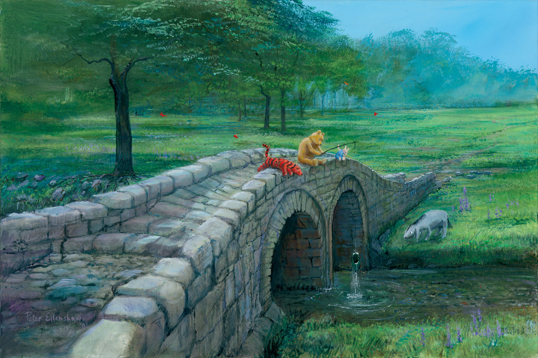 Peter Ellenshaw Disney Fishing With Friends Limited Edition Canvas Giclee